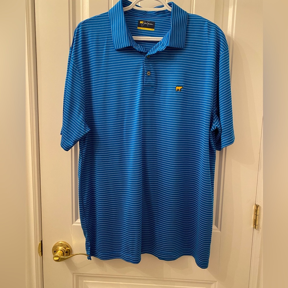 WASHED, NEVER WORN MEN’S SIZE LARGE JACK NICKLAUS SHORT SLEEVE GOLF SHIRT